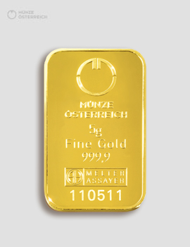 Goldbarren 5g Kinebar Münze Österreich
